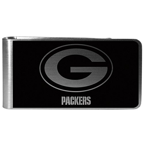 Nfl Siskiyou Sports Mens Green Bay Packers Black And Steel Money Clip One Size Black #TOP5