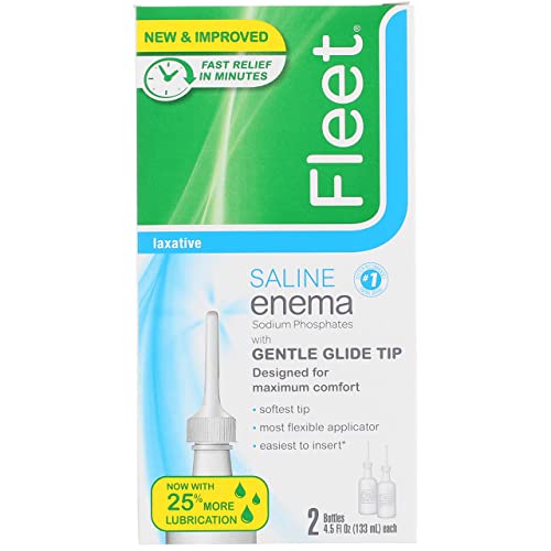 Fleet Saline Enema for Adults, 4.5 fl oz, 2 Bottles (5 Pack)