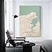 ZJLAMZ Santander Spain Map Poster Vintage Print Art Wall Decoration Poster Family Bar Restaurant Garage Cafe Art Sign Gift Unframe 12x18inch(30x45cm)