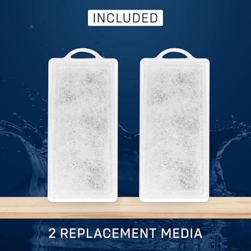 Image of SubstrateSource Mighty Aquarium Filter HOB Replacement Media - Replacement for Fish Tank Filters, Hang-on-Back Small Aquarium Filter, Replacement Filter Cartridge, M MG08 Replacement Cartridge, 2-Pack