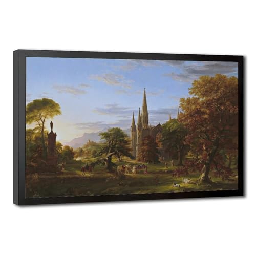 Impression sur toile Thomas Cole | Décoration murale cadre 61 x 91,4 cm