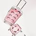 Kiyza False Eyelash Storage Box, Portable Travel Organizer Mini Luggage False Eyelash Tray Makeup Tool (PINK)