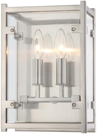 Crystorama Danbury 2 Light Brushed Nickel Sconce