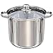 Buckingham Deep Induction Stock Pot with Glass Lid Premium Stainless Steel Multipurpose Cooking Pot for Soups Pasta Stews (9 Litre)