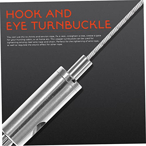 Cabilock 5pcs Wire Rope Turnbuckle Hook and Eye Tensioner Heavy Duty Tension Hooks for Outdoor Shade Tent Use and Securing Cables Weatherproof and Hardware Accessories miniatura 6
