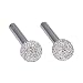 Aumo-mate 4pcs/Set Bling Rhinestones Decals Car Door Lock Pull Rod Bolt Cover Auto Car Accessories for Women Universal Fit(White)