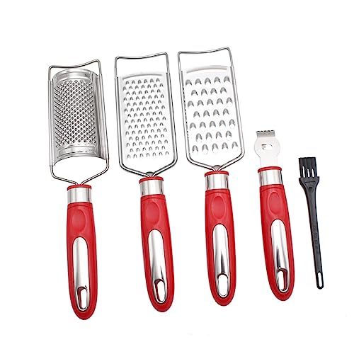 Rallador manual para verduras y queso color rojo miniatura 1