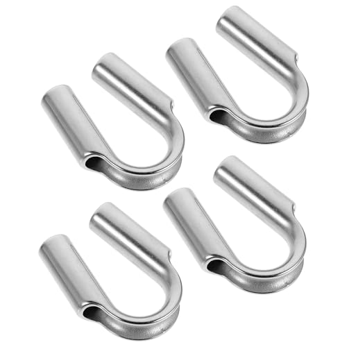 POPETPOP Set 4 Pezzi Redancia per Fune in Acciaio Inossidabile 304 da 8 MM Anello di Protezione Triangolare per Crimpatura di Fili e Cavi Metallici Utensile per Terminazioni Resistenti e