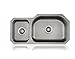 Lenova SS-CL-D6R 18-Gauge Stainless Steel Classic Unequal Double Bowl Undermount Kitchen Sink
