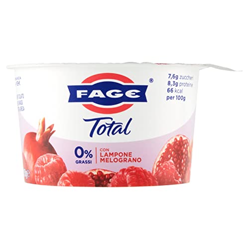 Senza conservanti e coloranti Fage, Yogurt 0% Split Lampone e Melograno, 150g