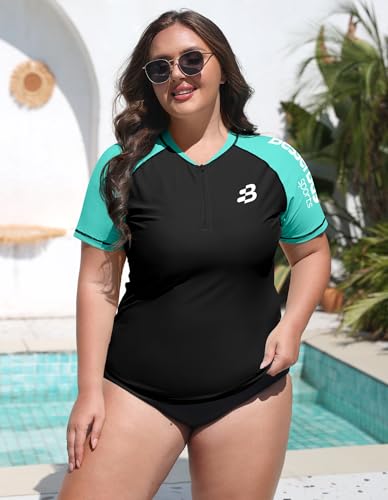 BesserBay Women's UPF 50+ Zip Rash Guard Shirt for Plus Size Sun Protection
| BesserBay UPF 50+ Short Sleeve Swim Shirt for Women's Plus Size Sun Protection
| BesserBay Women's Plus Size Zip Rash Guard UPF 50+ Short Sleeve Sun Protection Shirt