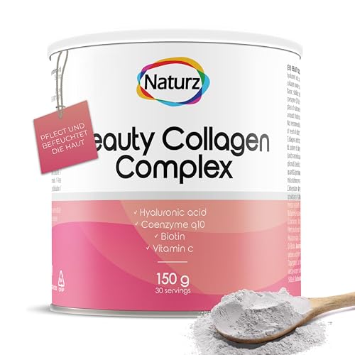 Naturz Beauty Collagen Komplex - Hyaluron Kollagen mit MSM, Q10, Zink, Biotin & Vitamin C - Hydrolysiertes Collagen Pulver für Haut, Haare, Nägel & Skin care - 150 g Naturz Beauty Collagen Komplex - Hyaluron Kollagen mit MSM, Q10, Zink, Biotin & Vitamin C - Hydrolysiertes Collagen Pulver für Haut, Haare, Nägel & Skin care - 150 g