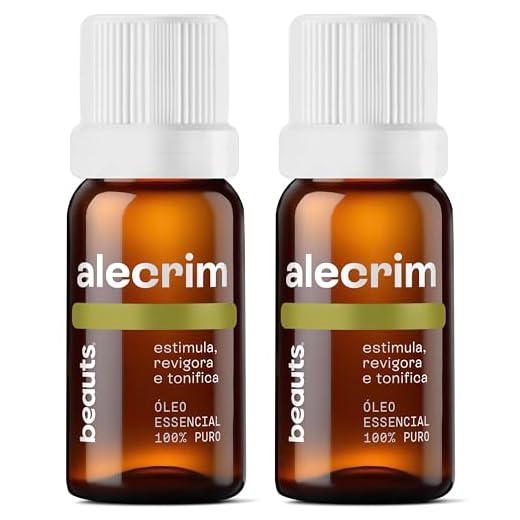 Kit Óleo Essencial de Alecrim - Revigora, Estimula, Energiza e Tonifica - Para Difusor de Óleo Essencial, Aromaterapia, Massagem, Tônico Capilar e Escalda-Pés - 100% Puro e Natural, 2 unidades de 10 mL, Beauts
