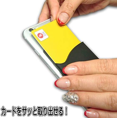 スマホ カードケース iphone ポケット カード入れ スマートカードケース スリム カード収納 カードホルダー スマホアクセサリー スマホグリップ 背面ポケット 貼るだけ かんたんiphone アイフォン android アンドロイド (ブラック)