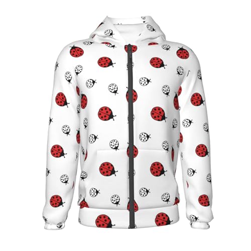 Ladybug Kid Hoodies Boys Zip Up Sweatshirts Girls Pullover with Pocket2