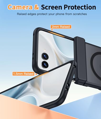 Image of FNTCASE for Motorola Razr 2026 Case: Moto Razr 2025 Case [Hinge Protection] Translucent Matte Cases [Compatible with Magsafe] [Screen Protector] Military Grade Shockproof Protective Phone Cover