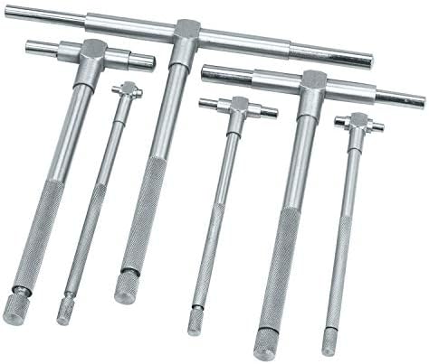 HFS (R) 6 Pc Precision Telescoping Gage Set 5/16'' - 6'' Range T-Bore Hole Gauges w/Pouch