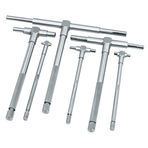 Hfs(R) 6 Pc Precision Telescoping Gage Set 5/16" - 6" Range T-Bore Hole Gauges W/Pouch #TOP5