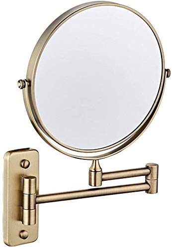 Miroir de maquillage mural extensible 8 pouces miroir de salle de bain deux côtés pivotant
