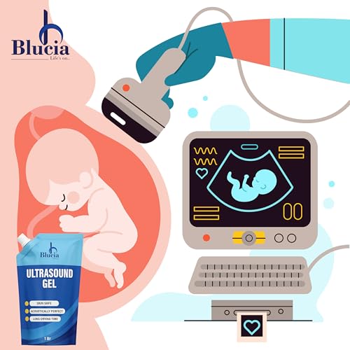 Image of Ultrasound Transmission gel (1 Liter) (Blue) for physiotherapy | Ultrasound gel | sonography gel | US gel | gel | sonography gel Pack of 4