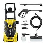 Vytronix JETW1800 Powerful Electric Pressure Washer 1800W | 135 Bar | Jet Wash Kit | High-Performance Power Cleaner for Car, Home, Patio and Garden Furniture Yellow