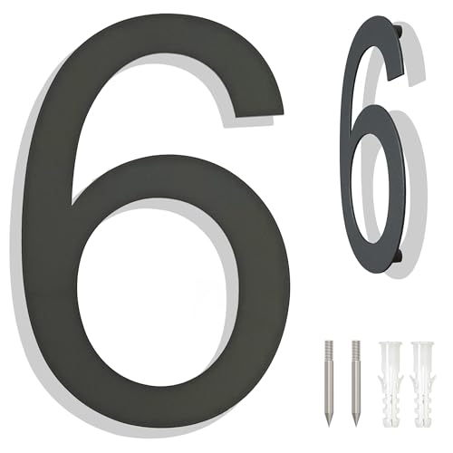 Numéros de maison design en acier noir mat de 25,4 cm pour embellir votre entrée contemporaine