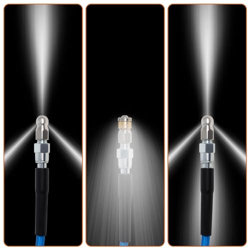 30M High Pressure Washer Hose Kit Compatible with Karcher K2-K7 Bosch Lavor Nilifisk Series Pressure Washer, 400Bar/5800PSI Extension Hose Drain Includes 4 Adapters & 4 Nozzles, Kink Resistant - Image 8