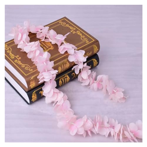 SBJKLYRN Ghirlanda. 100 cm di Fiori ciliegio Artificiali, Seta, Decorazioni for soffitti Matrimoni, Ghirlanda Finta, Arco edera, Fai da Te for Feste(Pink)