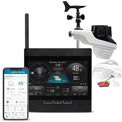 AcuRite Professional Home Weather Station with WiFi Display, Lightning Detection, Temperature, Humidity, Rain Gauge, Wind Speed/Direction Sensors Cover