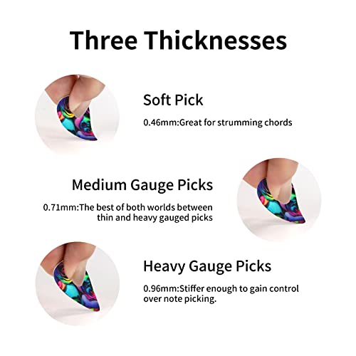 Rainbow Rose Lot de 3 médiators en celluloïd coloré pour guitare basse, amateurs de musique, guitare, électrique, acoustique 0,46 mm, 0,71 mm, 0,96 mm - Les Beatles, Paul McCartney, John Lennon, RIngo Starr, George Harrison Rainbow Rose Lot de 3 médiators en celluloïd coloré pour guitare basse, amateurs de musique, guitare, électrique, acoustique 0,46 mm, 0,71 mm, 0,96 mm – Image 6