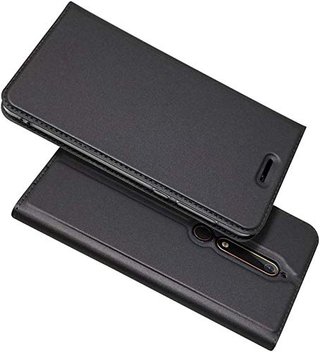 ELICA PU Leather Wallet Case Kickstand | TPU Inside | Magnetic Closure | Full Body Protection Flip Cover for Nokia 6.1 (Nokia 6 2018) (TA-1068) - Black (B08346XHVQ) Amazon Price History, Amazon Price Tracker
