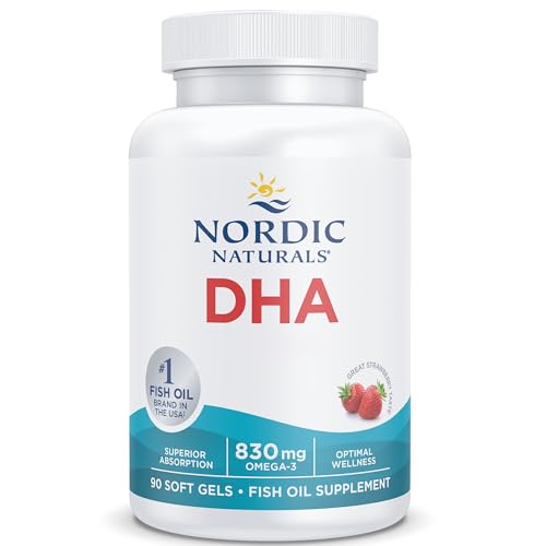 Nordic Naturals, DHA, 90 glutenfreie Softgels, 830mg DHA je Dosis, Sojafrei, GMO frei, Erdbeergeschmack