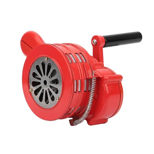 Lifegogo Tragbarer Handkurbel Siren 110dB: Handkurbel Sirene aus Aluminium 110dB für Evakuierung Brandschutz Lagerhalle Schule für Sicherheitsdienst und Einsatzpersonal