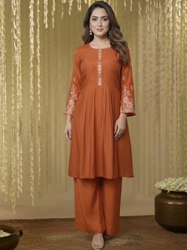 Image of Varanga Women Yellow Blossom Kurta Set