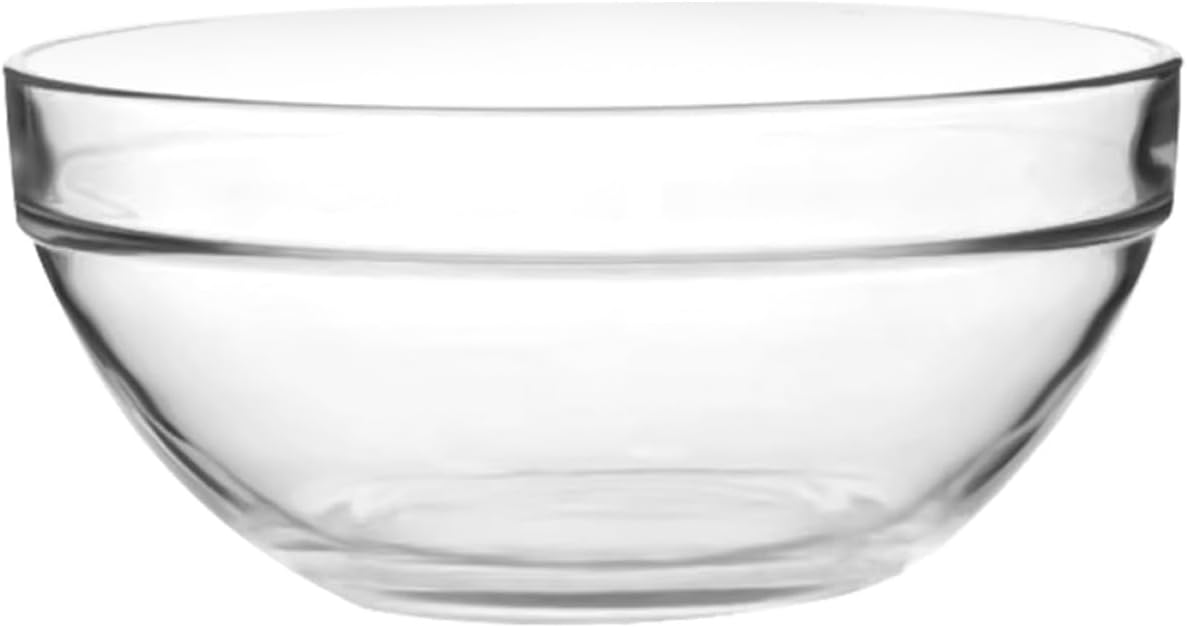 Glass Mixing Bowls 2pcs Set 20cm Large Prep Bowls for Dumpling Filling and Meat Mixing