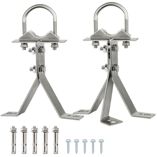 XRDS-RF Antenna Wall Mount 6 Inch Heavy-Duty Stand Off Wall Mast Mount Windproof Antenna Mounting Bracket (2-Leg + 3-Leg)
