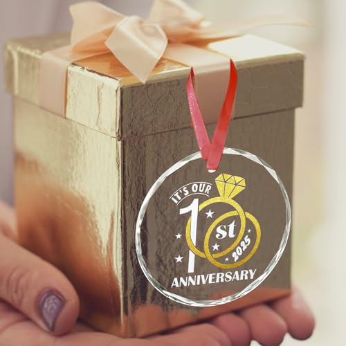 Engagement Gifts for Couples - Glass Ornament 2025, Personalized Gifts for Newly Engaged Couples, Happy Engagement Ideas for Her, Bride to Be - Engaged for Her, Friends
