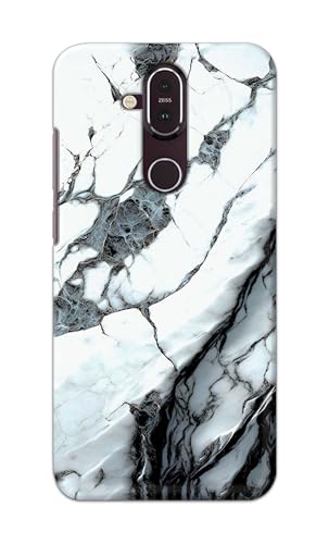 Image of Printed Hard Back Cover for Nokia 8.1 Back Cover (Marble Design -K1) -190724(DP)