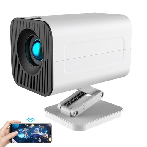 QIAOLET Mini Projecteur Portable 130 ANSI Lumens 720P Projecteur Video WiFi 6 Miroitement d'écran Videoprojecteur Compatible avec téléphone/TV Stick/HDMI/USB