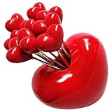 Homoyoyo Tenedores de Fruta para Aperitivos Mini Juego de 10 Tenedores de Postre de Acero Inoxidable con Base en Forma de Corazón Utensilios para Frutas Postres y Cócteles en Hogar y