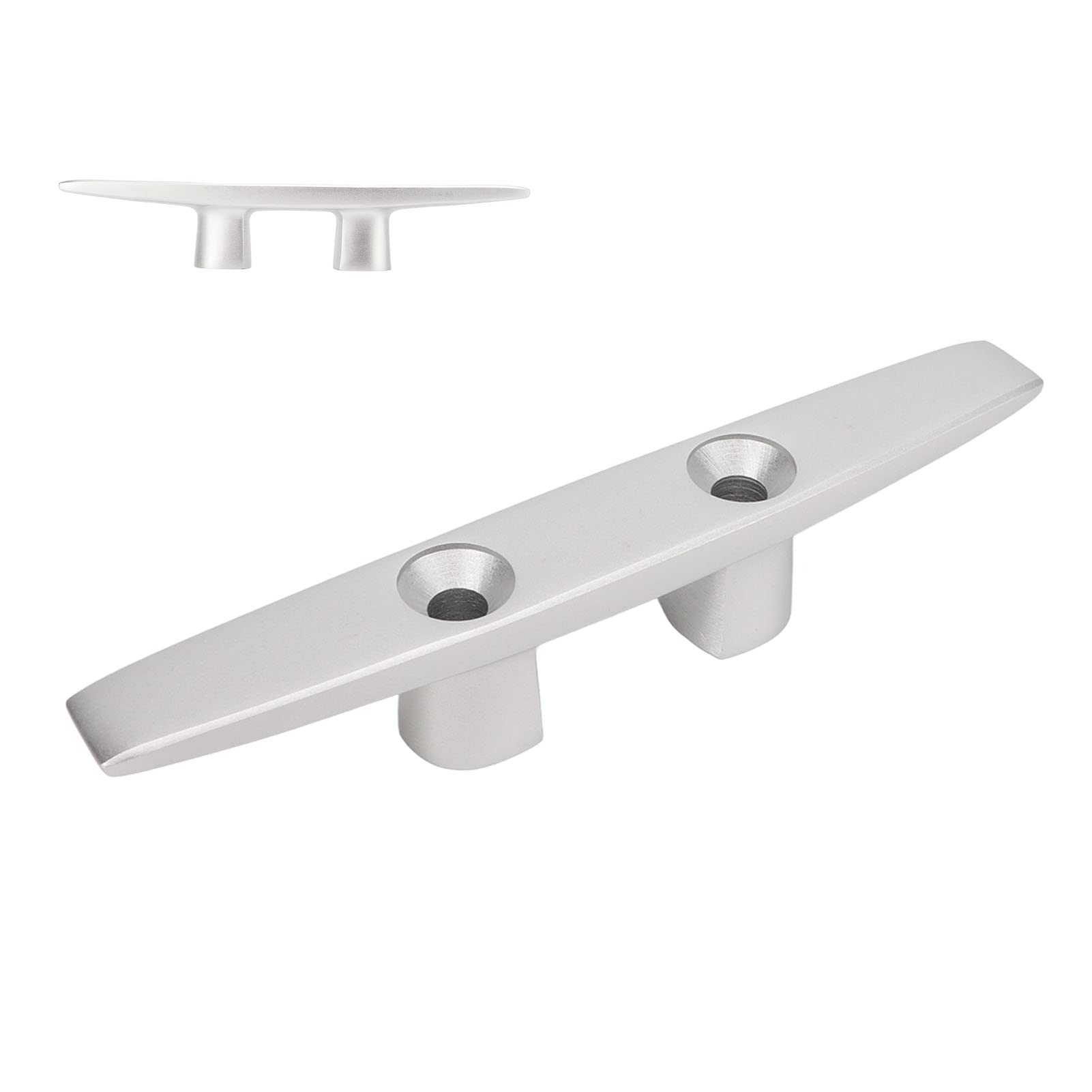 Taquet de Quai Bateau en Aluminium 200mm avec trous, pour yacht, marina, port, ancrage, amarrage, bateau, quai, portique, matériel marin