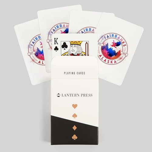 Lantern Press Fairbanks Alaska naipes poker 52 cartas miniatura 6