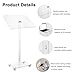 Podium Stand, Portable Clear Acrylic Podium Stand, Modern Lecterns & Podiums with 4 Lockable Wheels, for Weddings, Classroom, Concert, Church, Speech, 21.7