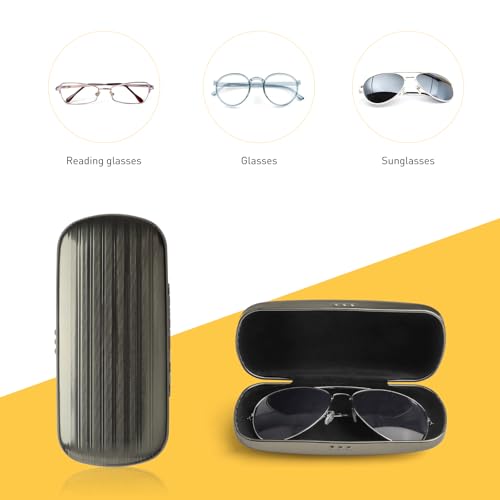 Image of Hard Shell Sunglasses Case, Portable Aluminum Alloy Glasses Case Protective Eyeglasses Cases for Men Women