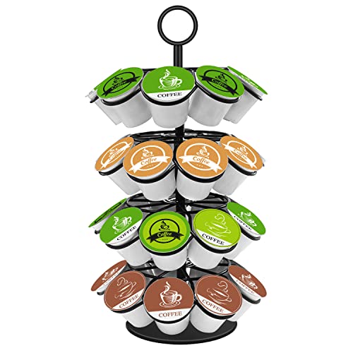 KIMIUP Coffee Pod Holder, K Cup Organizer Compatible with K-Cups(36 Pods), Kitchen Detachable Coffee Pod Organizer for Countertop, Spins 360-Degrees