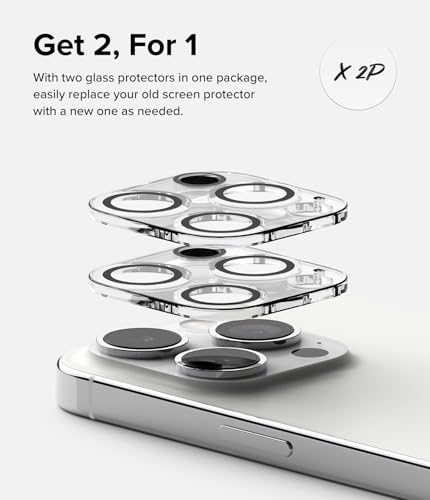 Image of Supershieldz X Koala Bear NeoGuard Camera Lens Protector Tempered Glass For iPhone 15 Pro and iPhone 15 Pro Max with Installation Kit | Edge to Edge Coverage | Transparent | Pack of 2