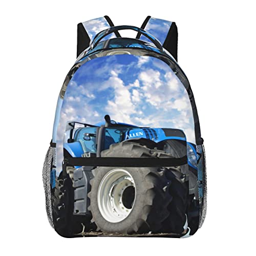 Sac à dos ordinateur motif tracteur noir grande capacité format unique pour le quotidien