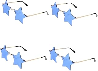4 Pares De Óculos De Sol De Festa Óculos De Sol Divertidos Óculos De Sol Estrela Para Crianças Óculos De Sol Metálicos Óculos De Sol Vermelhos Festa De Verão Óculos De Sol Estrela