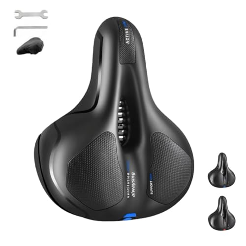 Bikeheroes Sattel Cloud Comfort Max, Ergonomischer Fahrradsattel Mit Memory-Schaum &