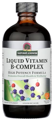 Nature's Answer Liquid Vitamin B-Complex Supports Healthy Energy Levels | Promotes Healthy Nerve Function | All-Natural Tangerine Flavor | Gluten-Free & Benzoate-Free 8oz Nature's Answer Liquid Vitamin B-Complex Supports Healthy Energy Levels | Promotes Healthy Nerve Function | All-Natural Tangerine Flavor | Gluten-Free & Benzoate-Free 8oz